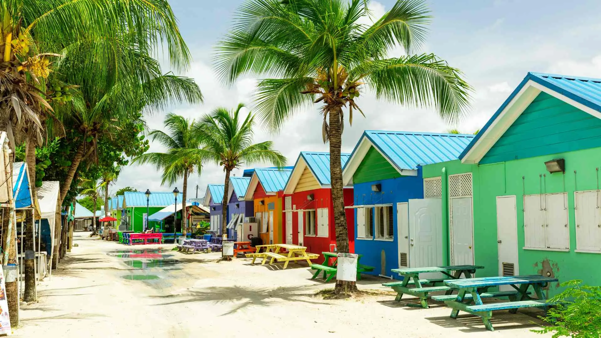 Caribbean colorful buildings